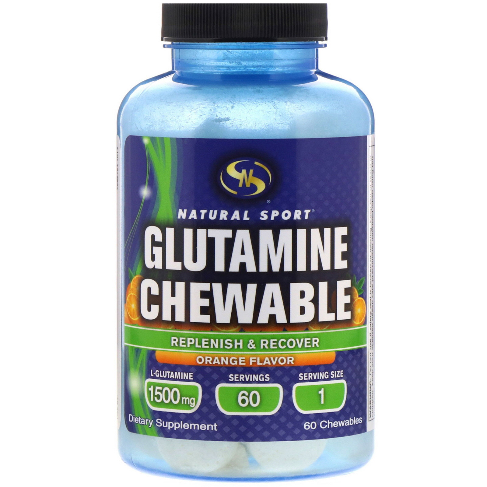 Comprar Natural Sport, Glutamine Chewables, Orange Flavor, 1,500 mg, 60 Chewables