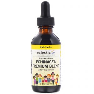 Comprar Eclectic Institute, Kids Herbs, Echinacea Premium Blend, Blackberry Flavor, 2 fl oz (60 ml)