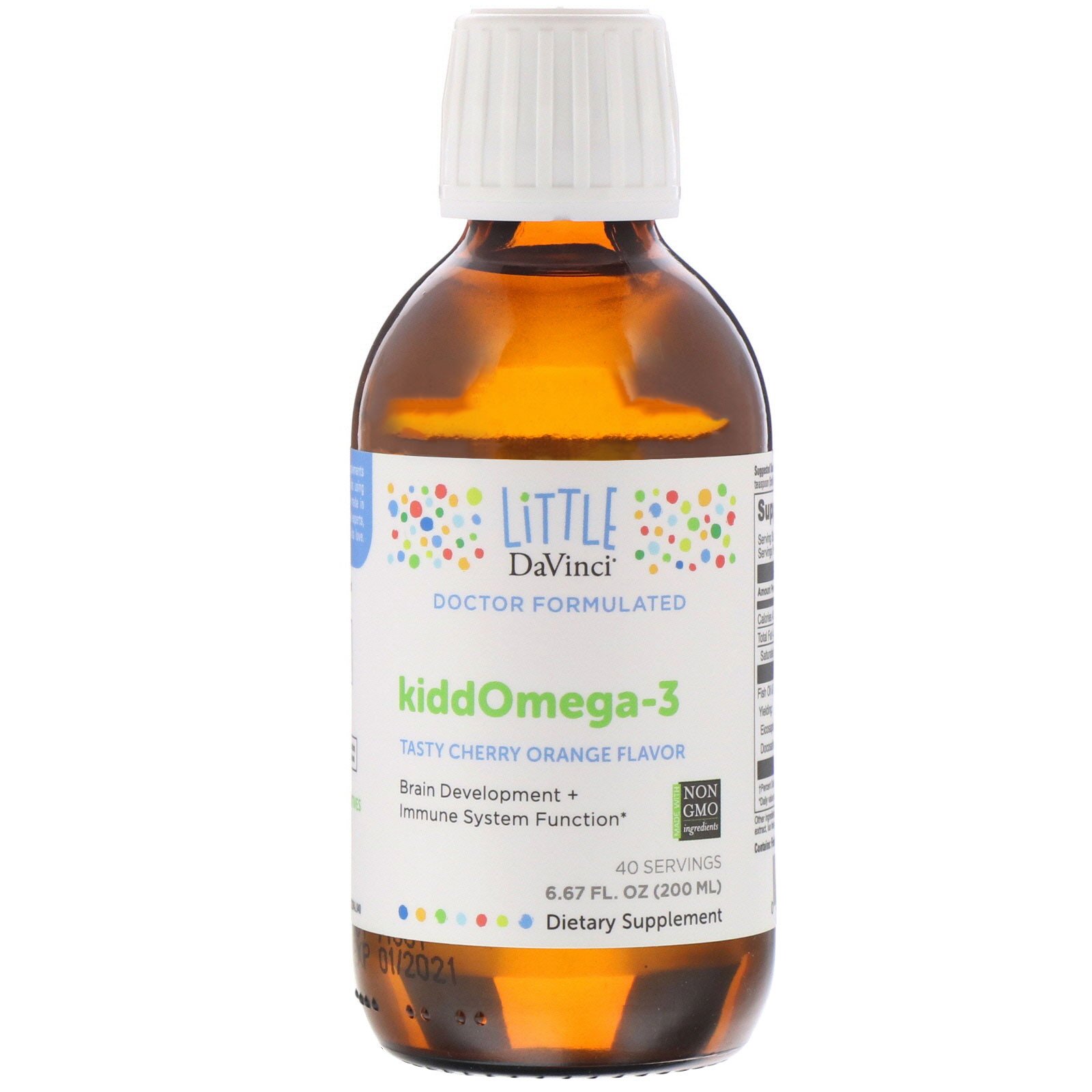 Comprar Little DaVinci, KiddOmega-3, Tasty Cherry Orange Flavor, 6.67 fl oz (200 ml)