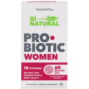 Comprar Nature's Plus, GI Natural Probiotic Women, 60 Bilhões de UFCs, 30 Cápsulas