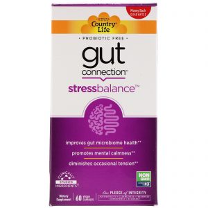 Comprar Country Life, Gut Connection, Stress Balance, 60 Vegan Capsules