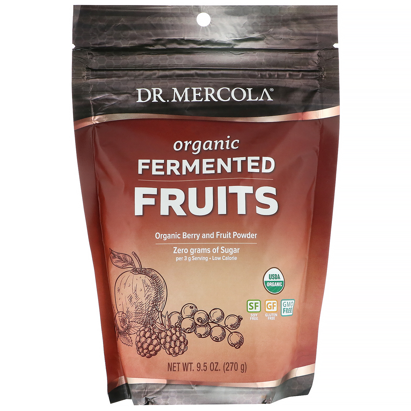 Comprar Dr. Mercola, Frutas Orgânicas Fermentadas, 9,5 oz (270 g)