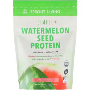 Comprar Sprout Living, Simple Protein, Organic Plant Protein, Watermelon Seed (Unflavored), 10 oz (288 g)