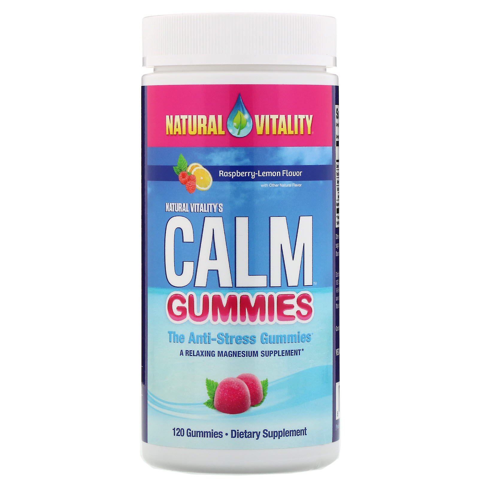 Comprar Natural Vitality, Gomas Calm, As Gomas Antiestresse, Sabor Framboesa-Limão, 120 Gomas