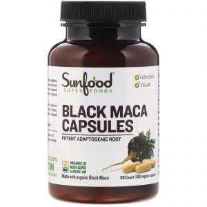 Comprar Sunfood, Black Maca Capsules, 800 mg, 90 Capsules