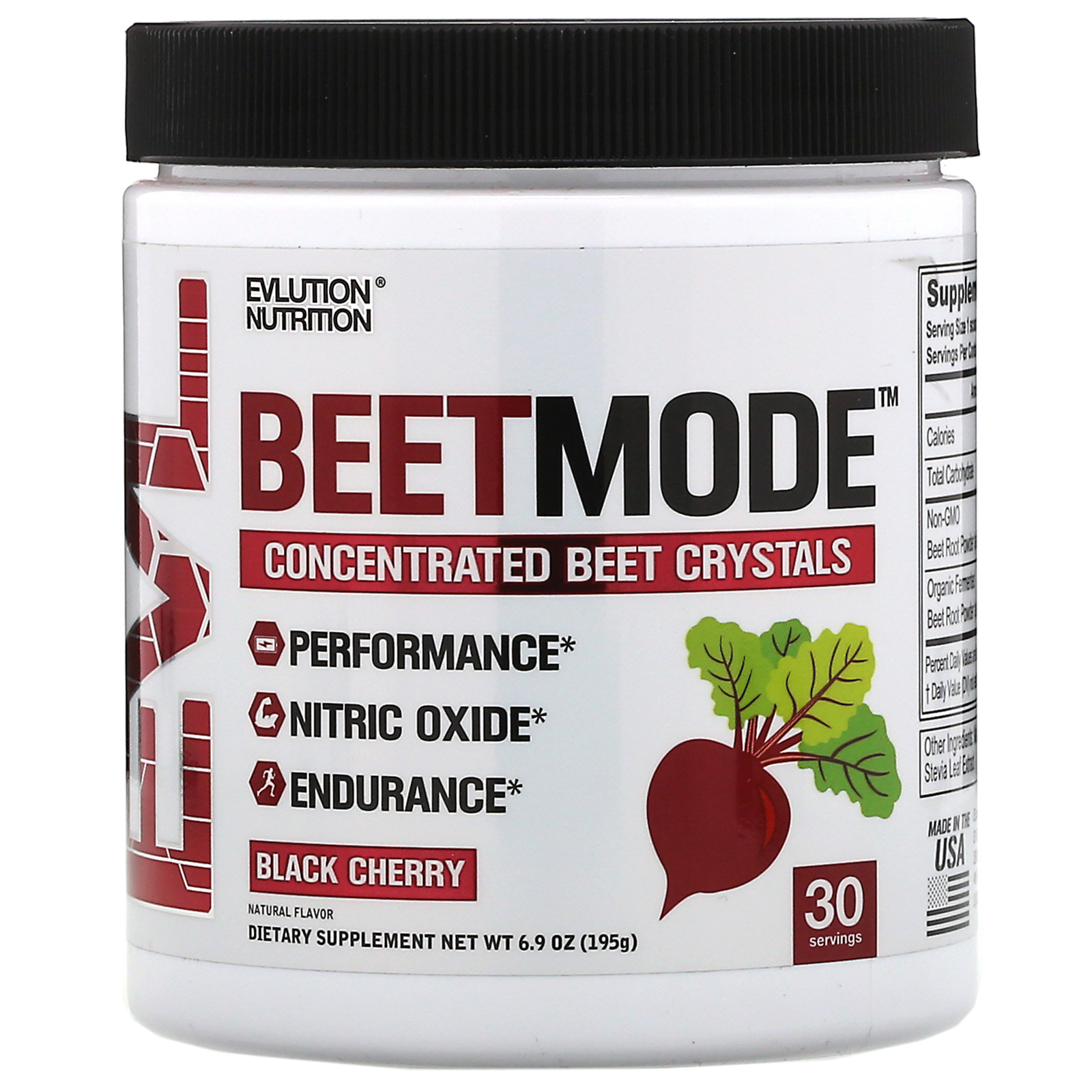 Comprar EVLution Nutrition, BeetMode, Cristais de Beterraba Concentrada, Cereja Preta, 195 g (6,9 oz)