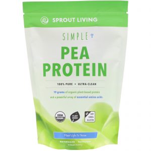 Comprar Sprout Living, Simple Protein, Organic Plant Protein, Pea (Unflavored), 1 lb (440 g)