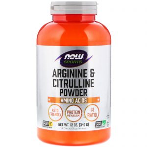Comprar Now Foods, Esportes, Arginina e Citrulina em Pó, 340 g