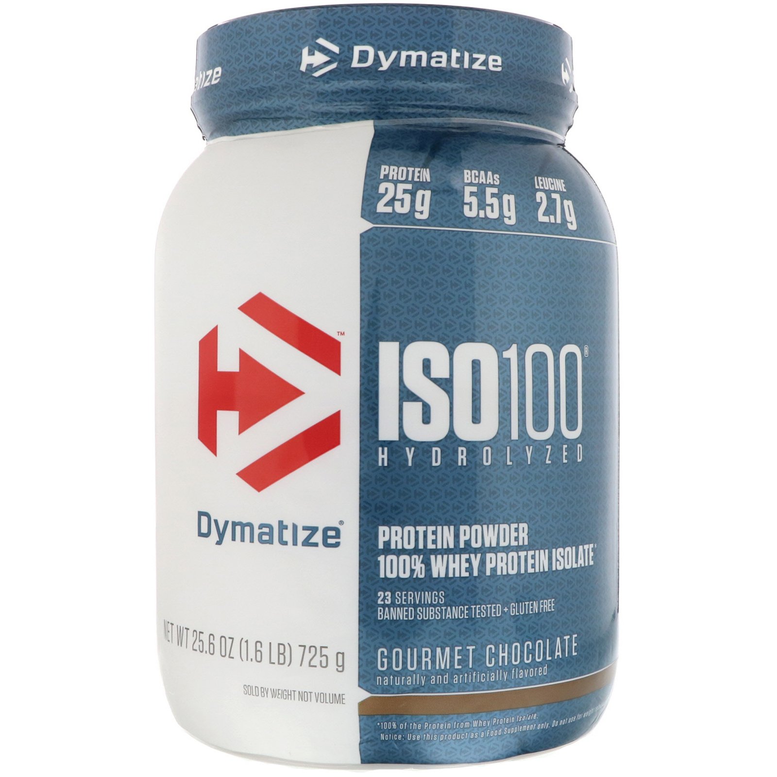 Comprar Dymatize Nutrition, ISO 100 Hidrolisado, Isolado de Proteína Whey 100%, Chocolate Gourmet, 725 g (1,6 lbs)