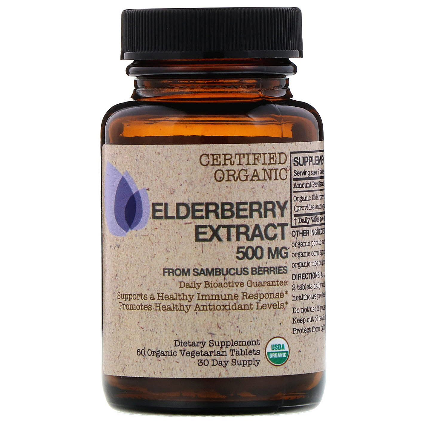 Comprar FutureBiotics, Extrato de Sabugueiro, 500 mg, 60 Cápsulas Vegetais Orgânicas - Imagem 3