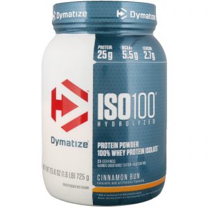 Comprar Dymatize Nutrition, ISO 100 Hydrolyzed, 100% Whey Protein Isolate, Cinnamon Bun, 25.6 oz (725 g)