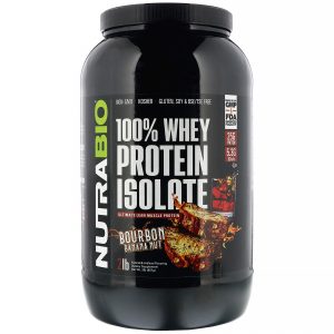 Comprar NutraBio Labs, 100% Whey Isolado, Bourbon, Banana e Castanha, 907 g (2 lb)