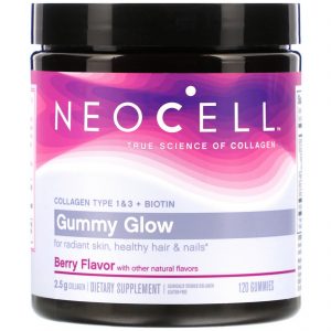 Comprar Neocell, Gummy Glow, Collagen Type 1 & 3 + Biotin, Berry, 120 Gummies