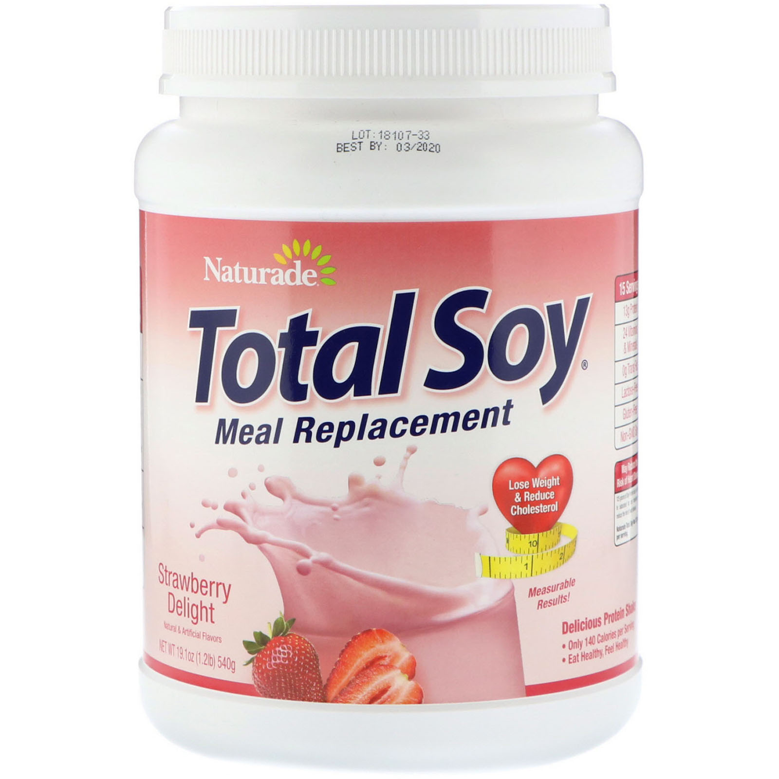 Comprar Naturade, Total Soy, Substituto para Refeição, Morango Delícia, 540 g (19,1 oz)