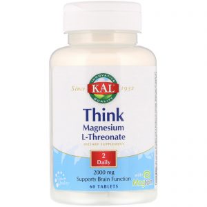 Comprar KAL, L-Treonato de Magnésio Think, 2.000 mg, 60 Comprimidos