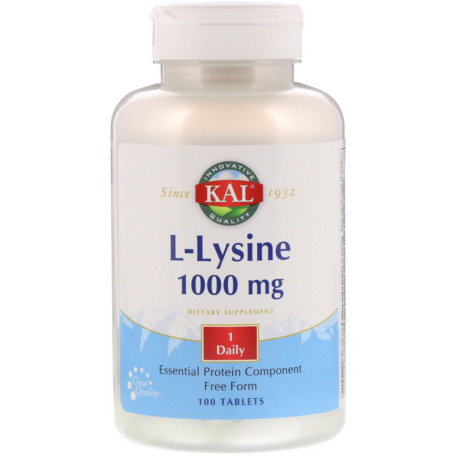 Comprar KAL, L-Lysine, 1,000 mg, 100 Tablets