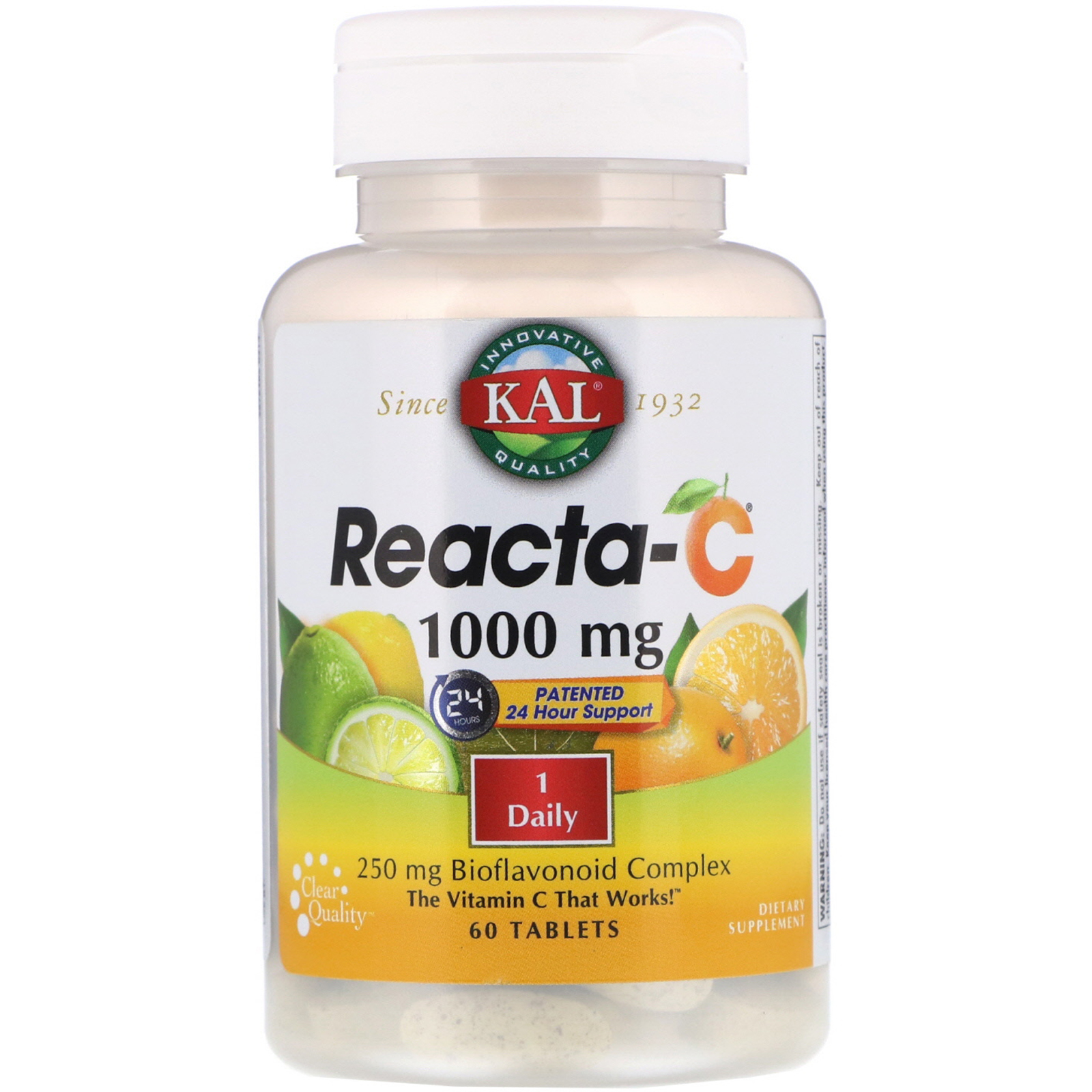 Comprar KAL, Reacta-C, 1,000 mg, 60 Tablets