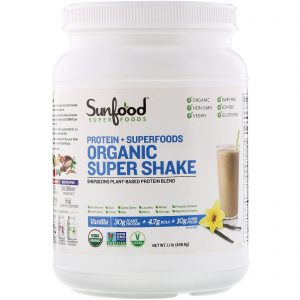 Comprar Sunfood, Protein + Superfoods, Organic Super Shake, Vanilla, 1.1 lb (498.9 g)