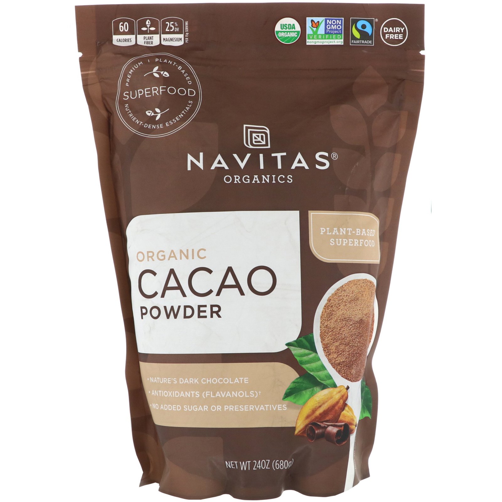 Comprar Navitas Organics, Organic Cacao Powder, 24 oz (680 g)
