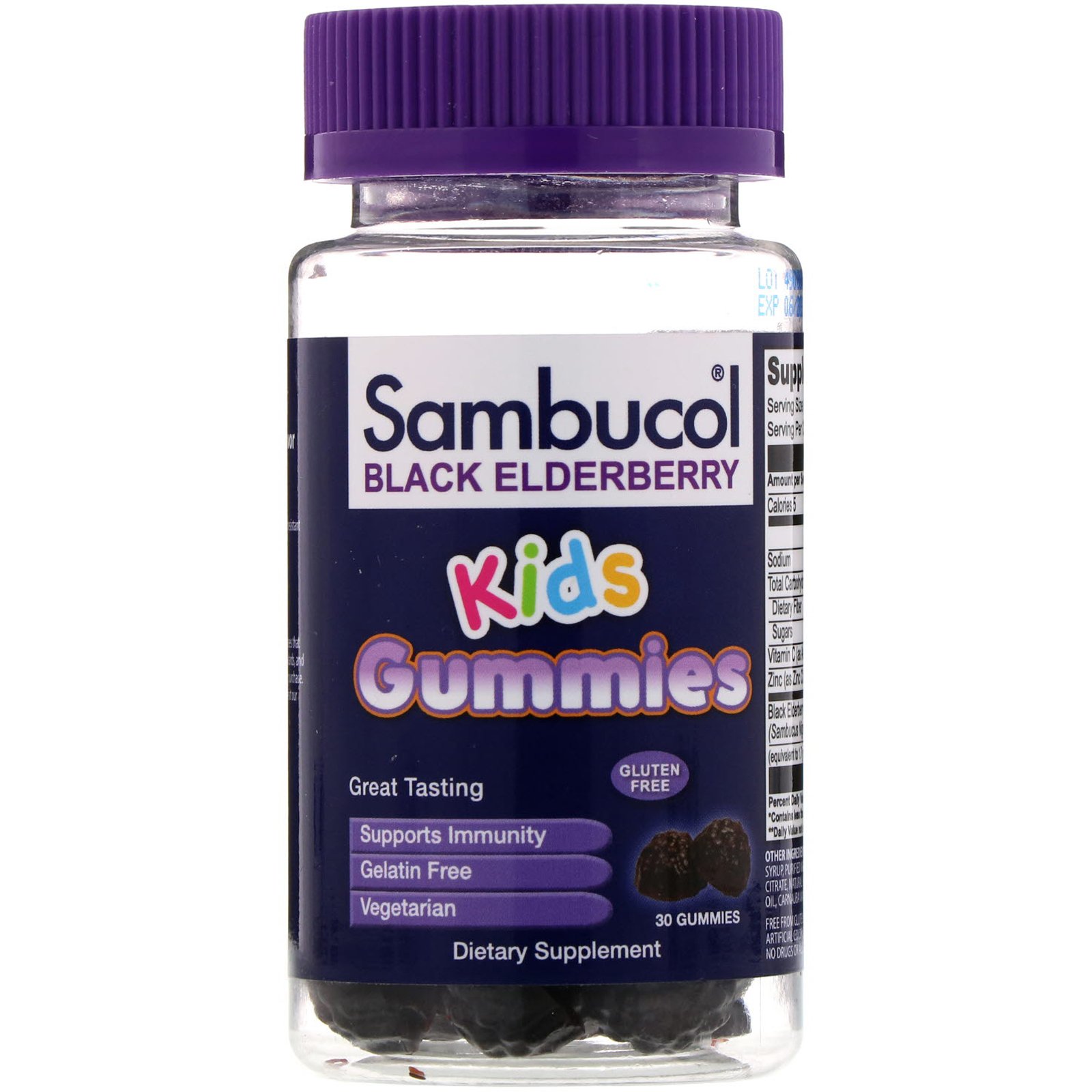 Comprar Sambucol, Fruta do sabugueiro negro, goma para crianças, 30 gomas