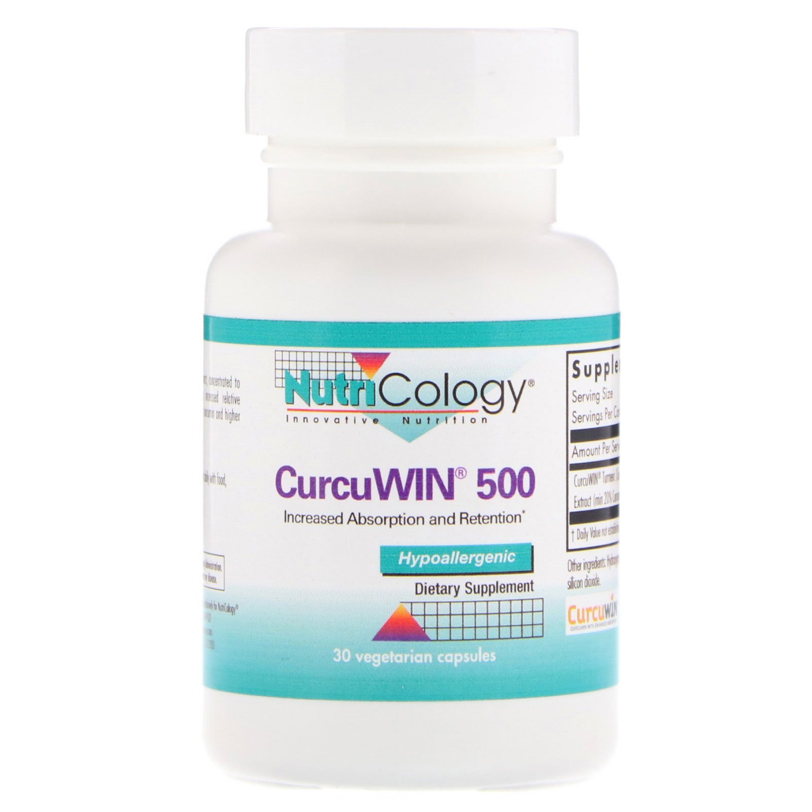 Comprar Nutricology, CurcuWin 500, 30 Vegetarian Capsules