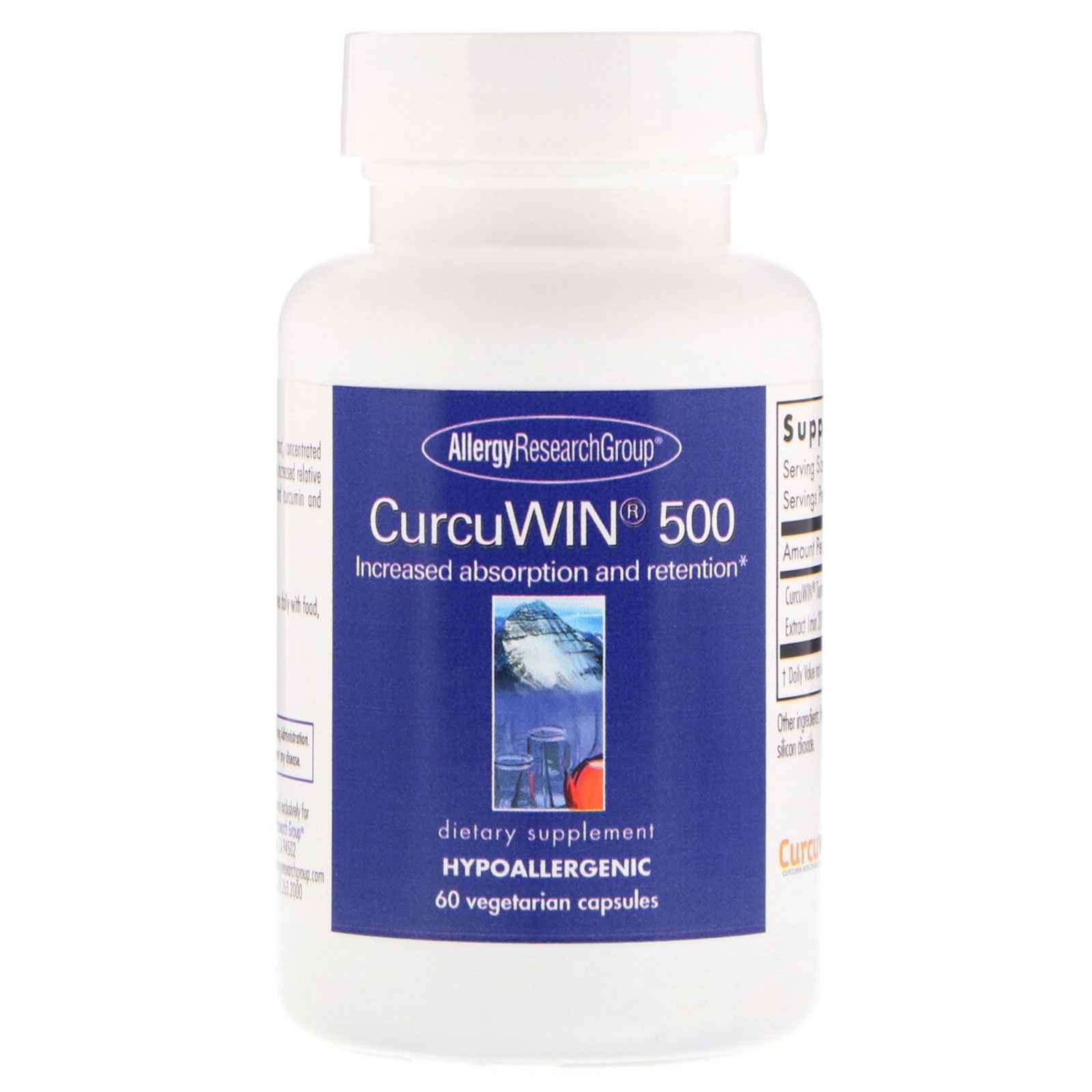 Comprar Allergy Research Group, CurcuWin 500, 60 Vegetarian Capsules