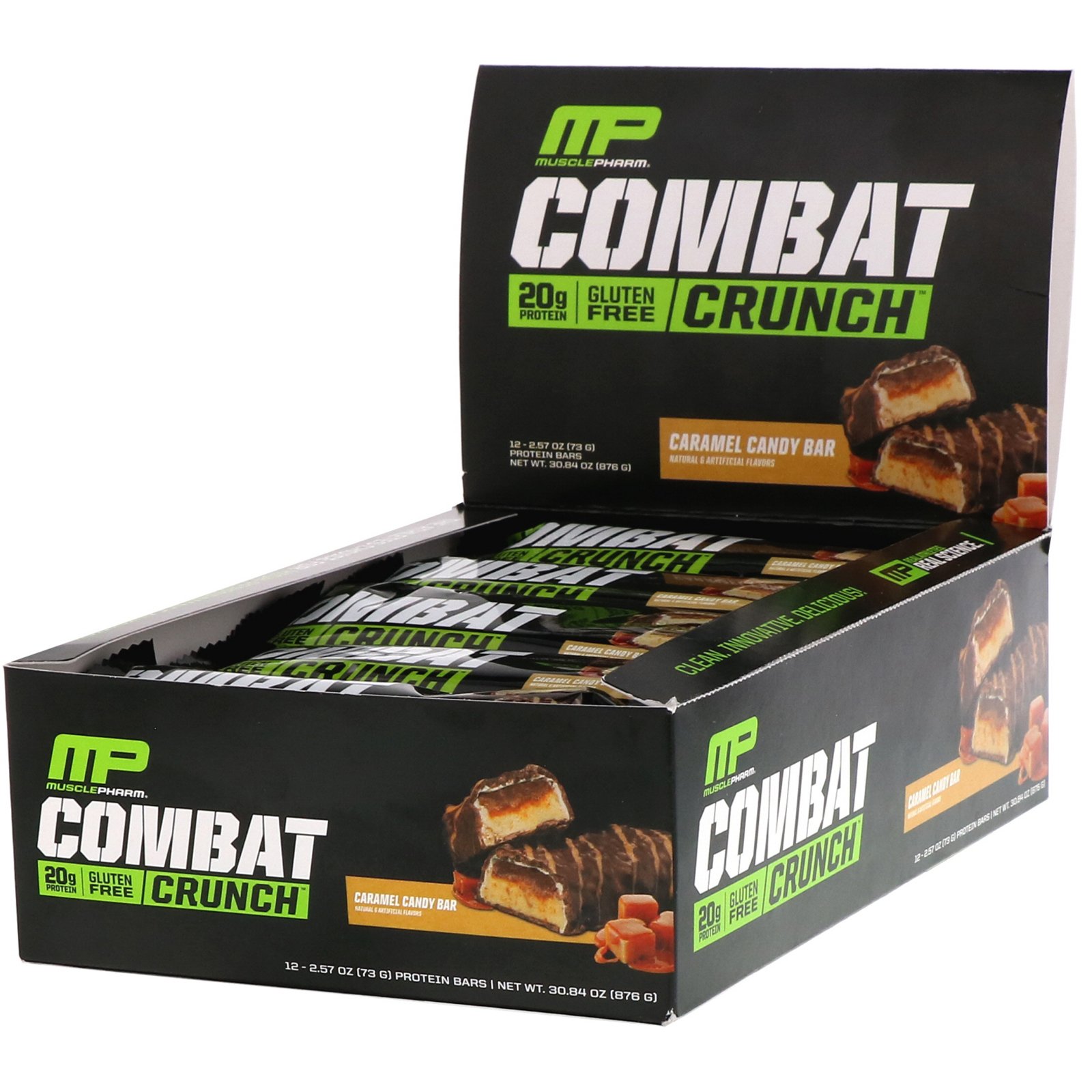 Comprar MusclePharm, Combat Crunch, Caramel Candy Bar, 12 Bars, 2.57 oz (73 g)
