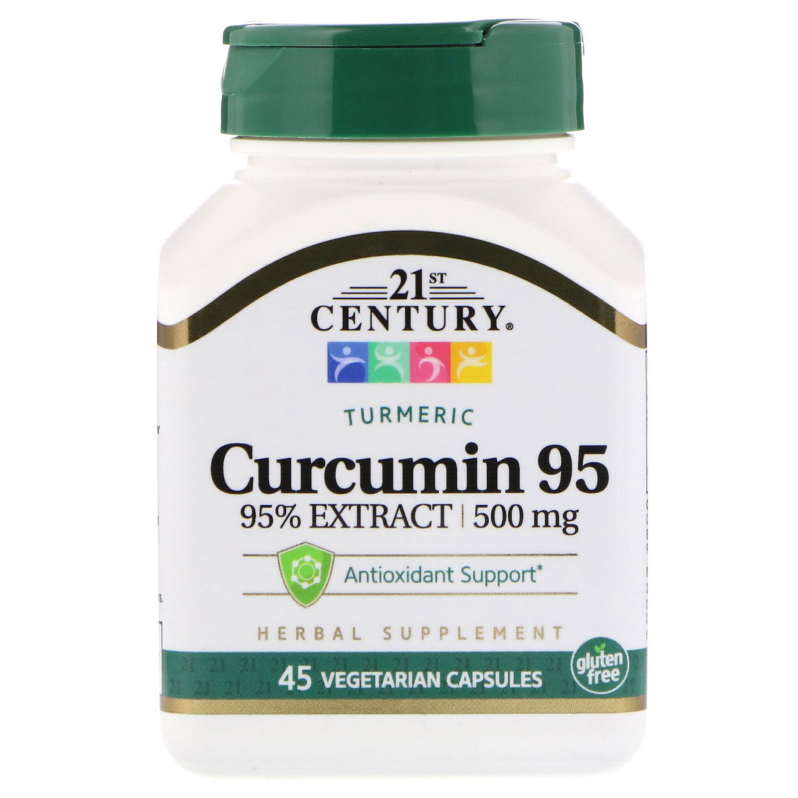 Comprar 21st Century, Curcumin 95, 500 mg, 45 Cápsulas Vegetarianas