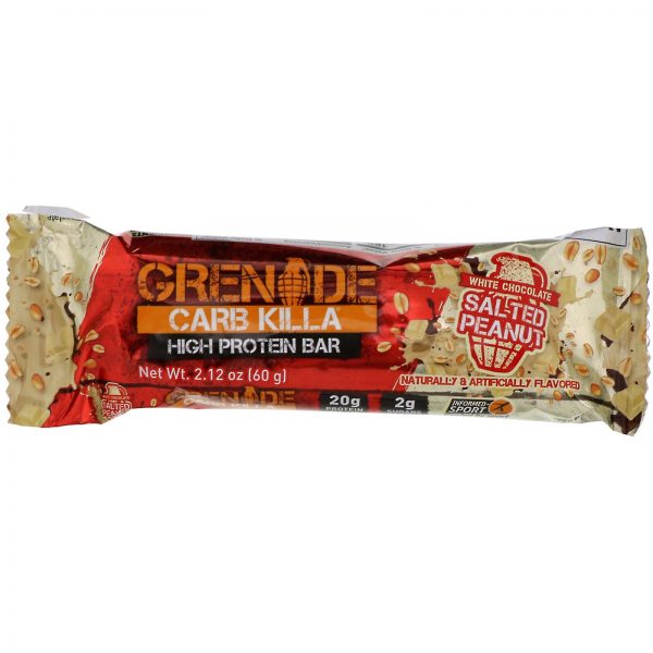 Comprar Grenade, Carb Killa, Barra de Alto Teor de Proteína, Amendoim Salgado com Chocolate Branco, 12 Barras, 60 g (2,12 oz) Cada - Imagem 4
