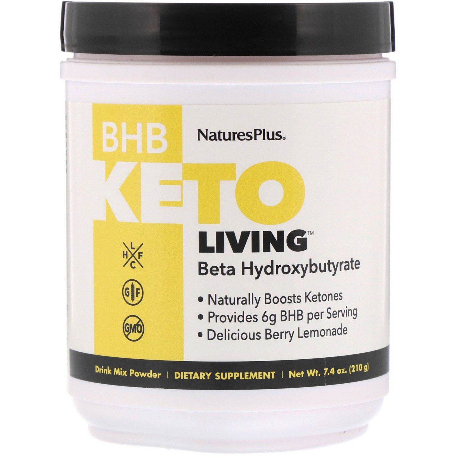 Comprar Nature's Plus, BHB Keto Living, Limonada de bagas, 7,4 oz (210 g)