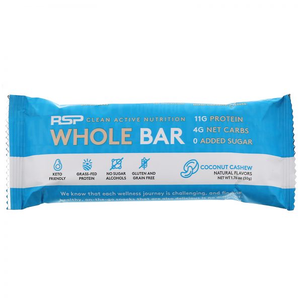 Comprar RSP Nutrition, Whole Bar, Coconut Cashew, 12 Bars, 1.76 oz (50 g) Each - Imagem 4