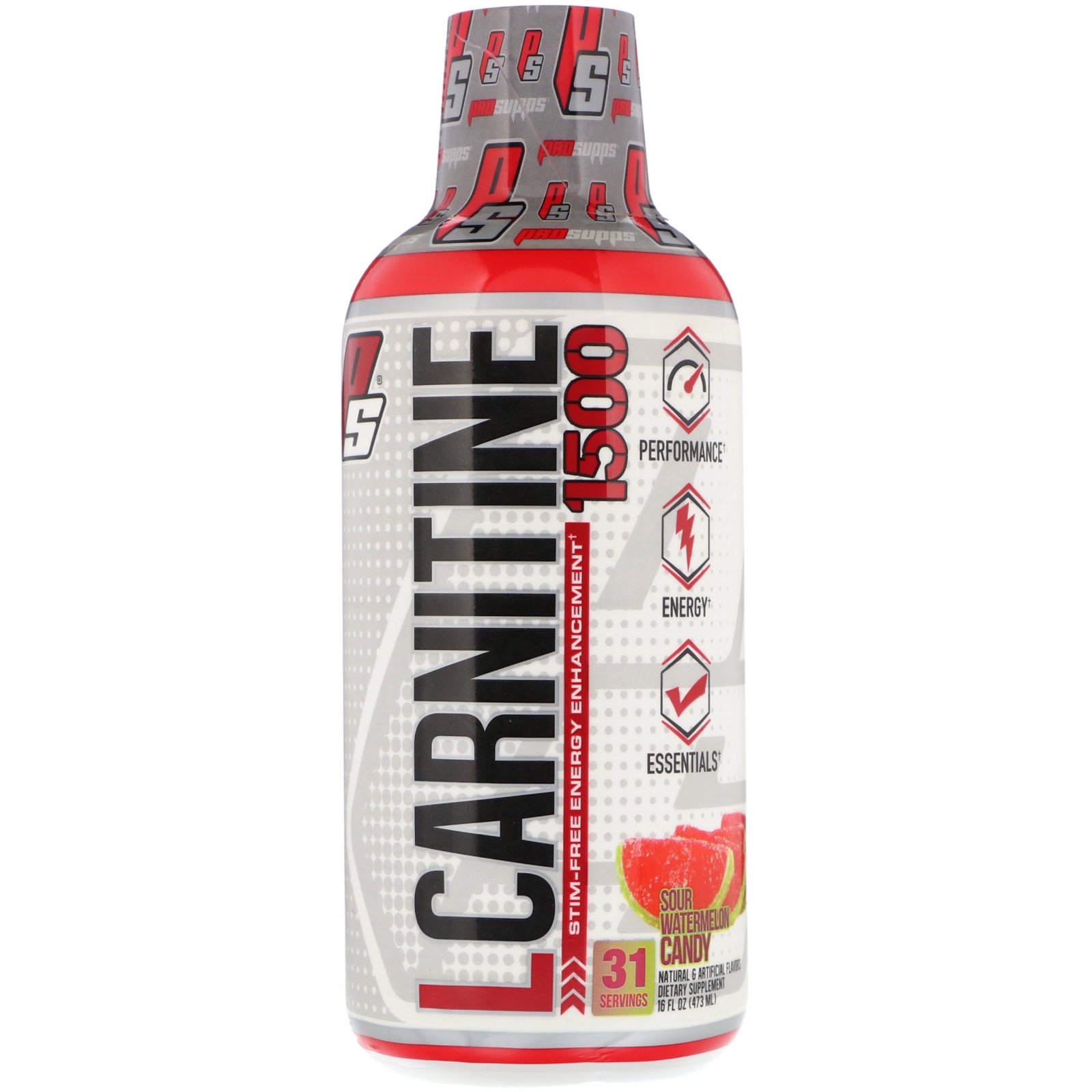 Comprar ProSupps, L-Carnitine 1500, Sour Watermelon Candy, 1,500 mg, 16 fl oz (473 ml)