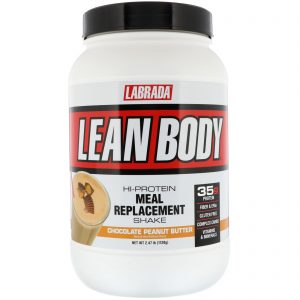 Comprar Labrada Nutrition, Lean Body, Shake Substituto de Refeição com Alto Teor Proteico, Chocolate e Manteiga de Amendoim, 2,47 lbs (1120 g)