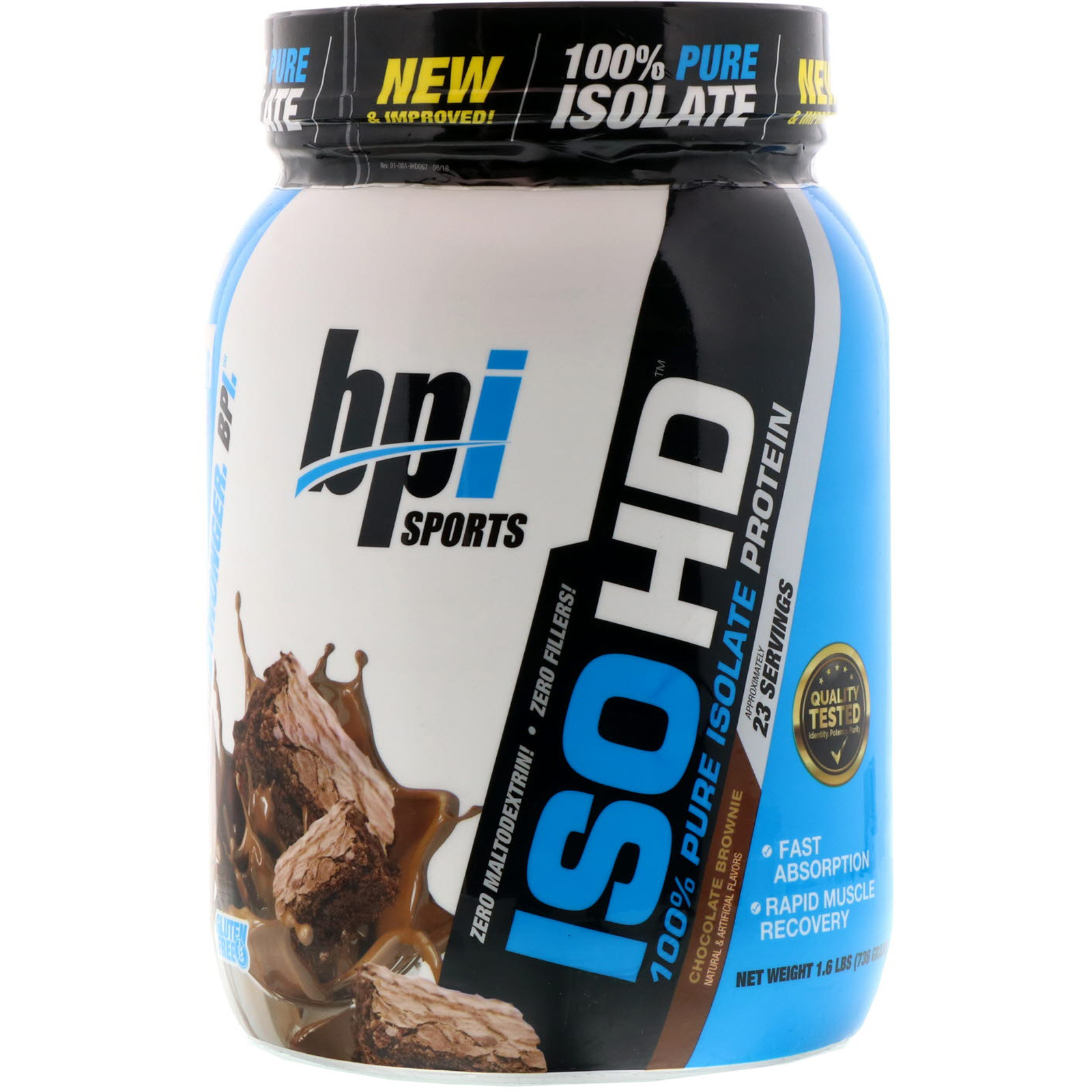 Comprar BPI Sports, ISO HD, Isolado de Proteína 100% Puro, Brownie de Chocolate, 1,6 lbs (736 g)
