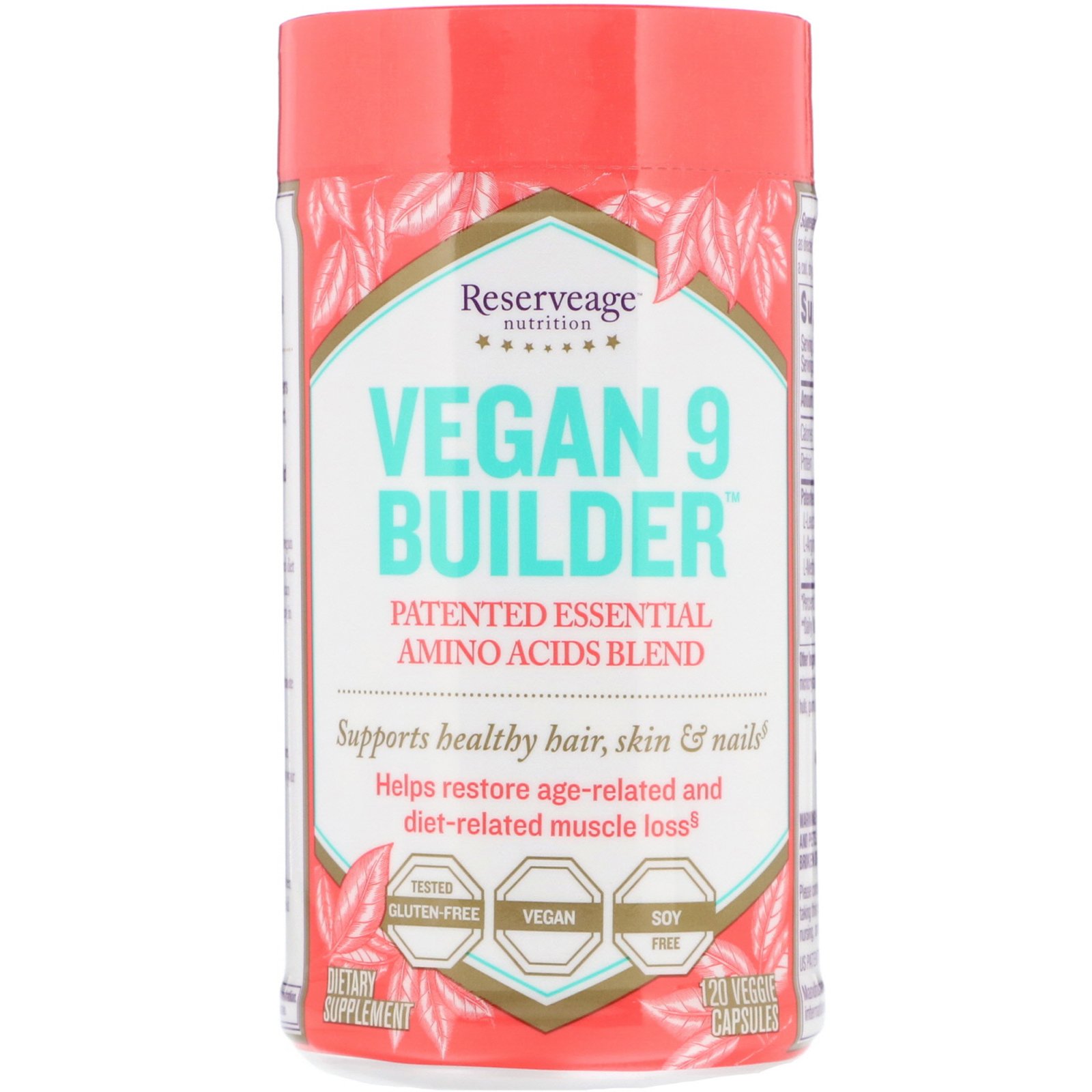 Comprar ReserveAge Nutrition, Vegan 9 Builder, 120 Veggie Capsules