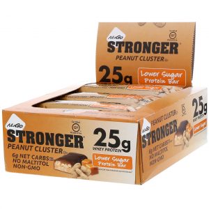 Comprar NuGo Nutrition, STRONGER, Protein Bar, Peanut Cluster, 12 Bars, 2.82 oz (80 g) Each