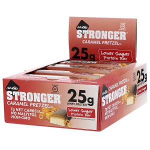 Comprar NuGo Nutrition, STRONGER, Protein Bar, Caramel Pretzel, 12 Bars, 2.82 oz (80 g) Each