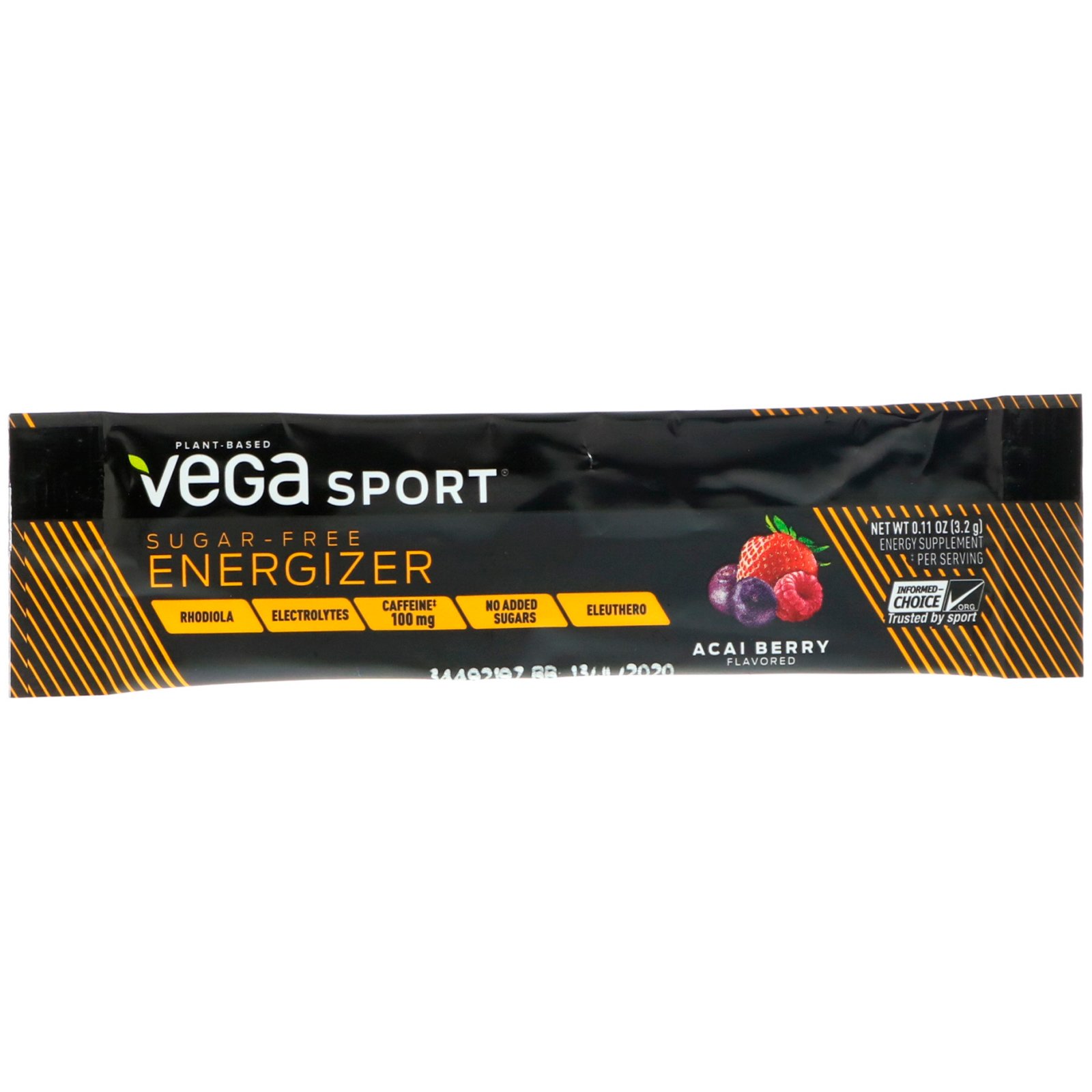 Comprar Vega, Sport, Energizador Sem Açúcar, Açaí, 30 Sachês, 0,11 oz (3,2 g) Cada - Imagem 3