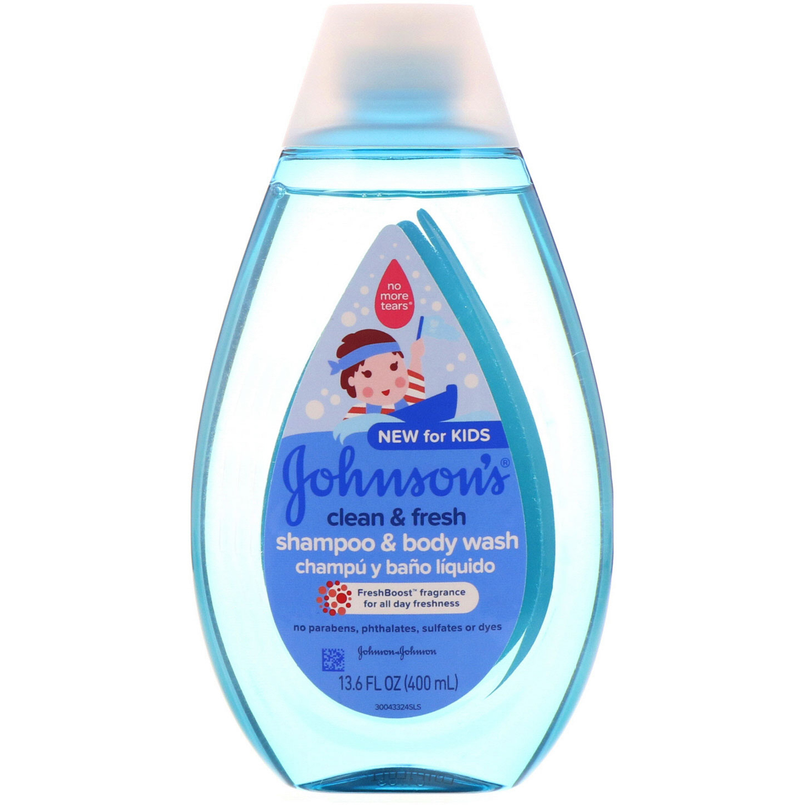 Comprar Johnson & Johnson, Kids, Limpeza e Frescor, Shampoo e Gel de Banho, 13,6 fl oz (400 ml)