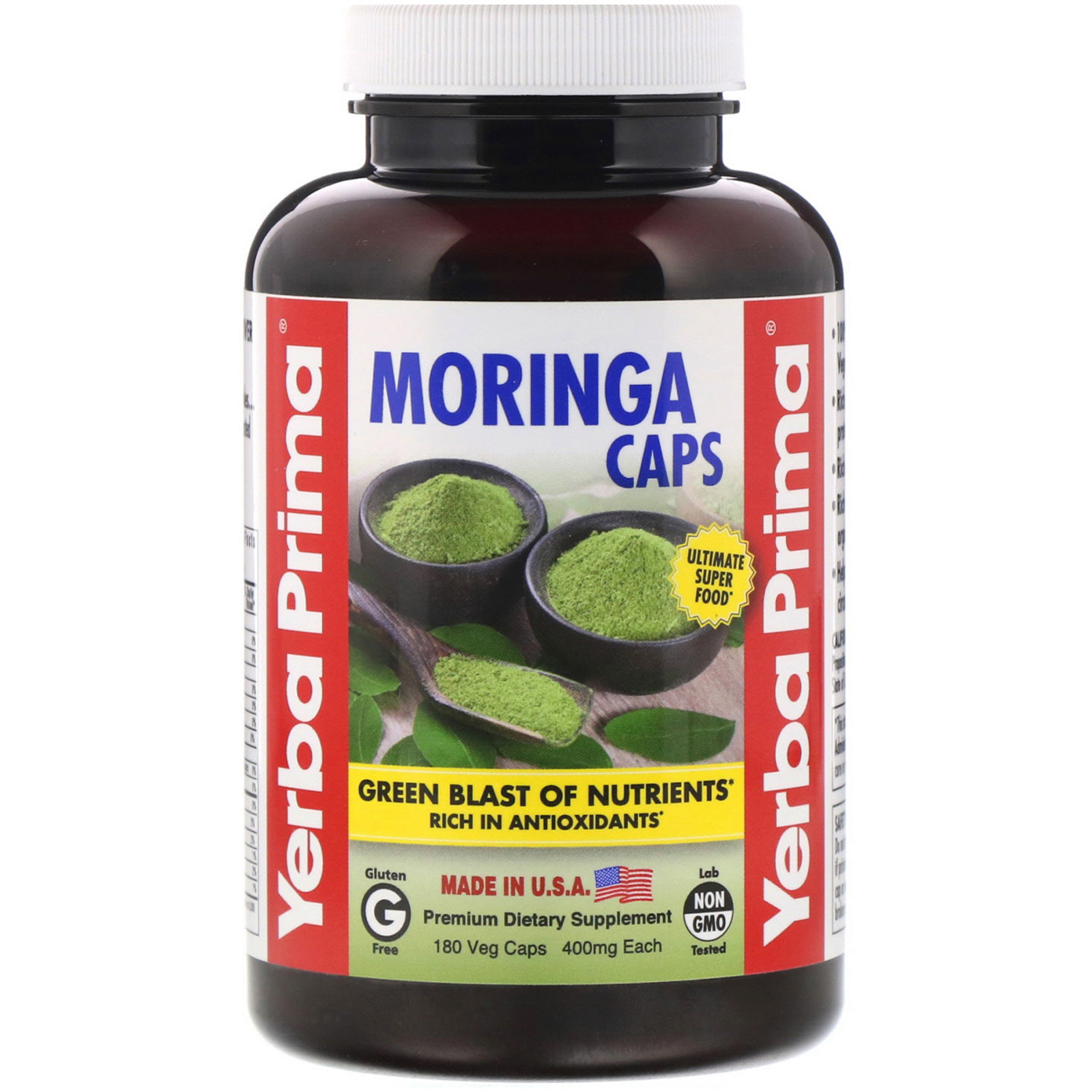 Comprar Yerba Prima, Cápsulas de Moringa, 400 mg, 180 Cápsulas Vegetais