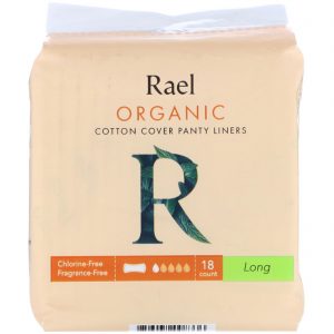 Comprar Rael, Organic Cotton Cover Panty Liners, Long, 18 Count