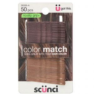 Comprar Scunci, Grampos No Slip Grip que combinam com a cor dos seus cabelos, castanhos, 50 peças