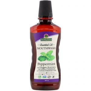Comprar Nature's Answer, Enxaguante Bucal de Óleo Essencial, Hortelã, 16 fl oz (473 ml)