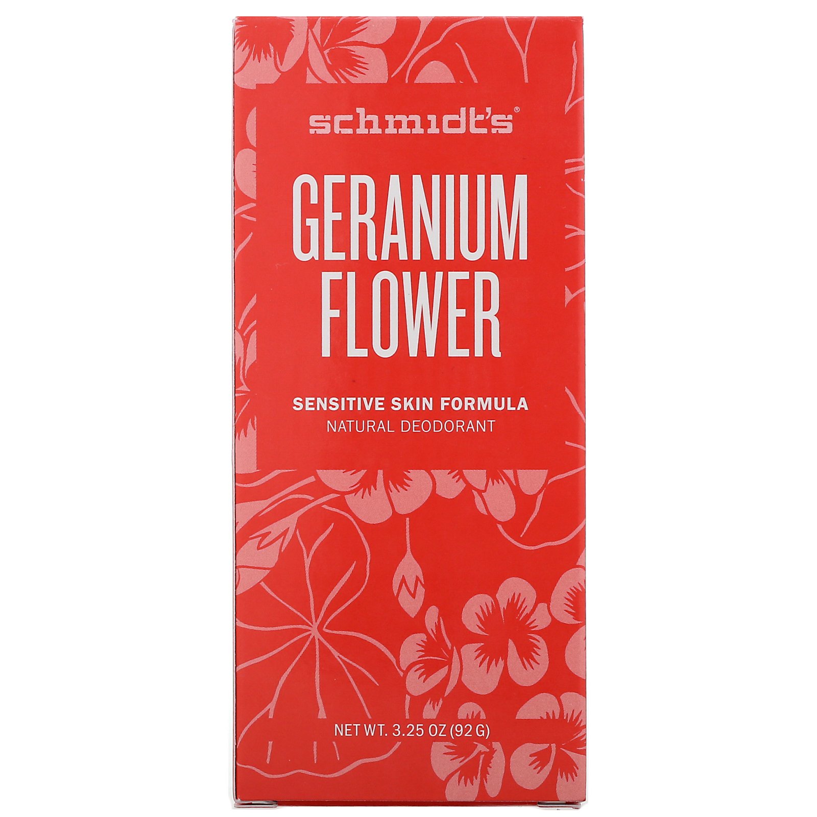 Comprar Schmidt's Naturals, Desodorante Natural, Fórmula para Pele Sensível, Flor de Gerânio, 92 g (3,25 oz)