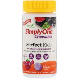 Comprar Super Nutrition, Perfect Kids, A Complete Multivitamin, Wild-Berry Flavor, 30 Chewable Tablets