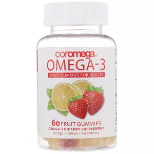Comprar Coromega, Ômega-3, Gomas de Frutas para Adultos, Laranja, Limão e Morango, 60 Gomas de Frutas
