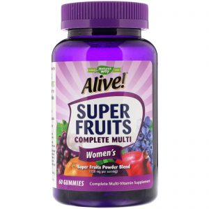 Comprar Nature's Way, Alive! Super Fruits Complete Multi, Women's, Romã e Frutas Vermelhas, 60 Gomas