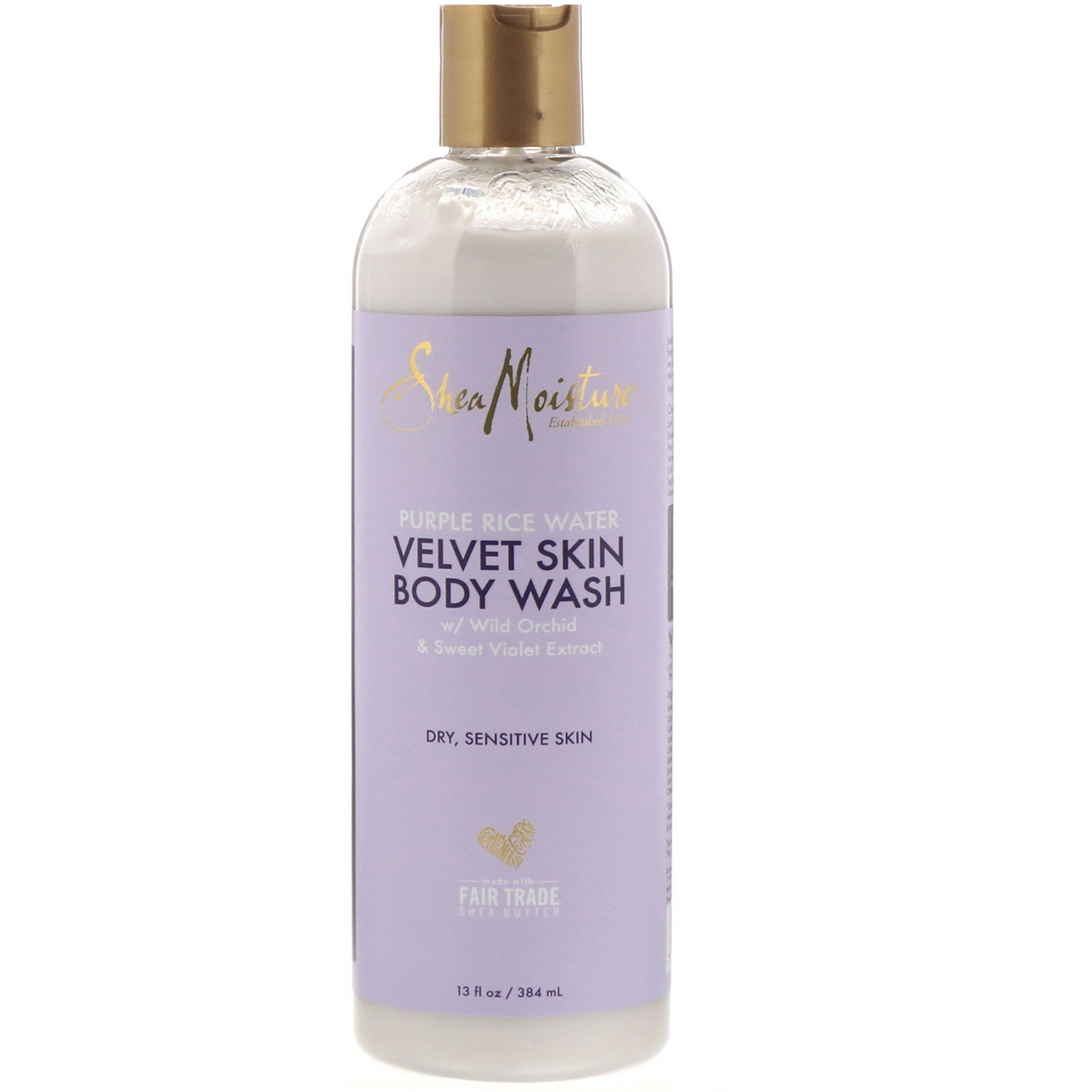 Comprar SheaMoisture, Purple Rice Water, Velvet Skin Body Wash, 13 fl oz (384 ml)