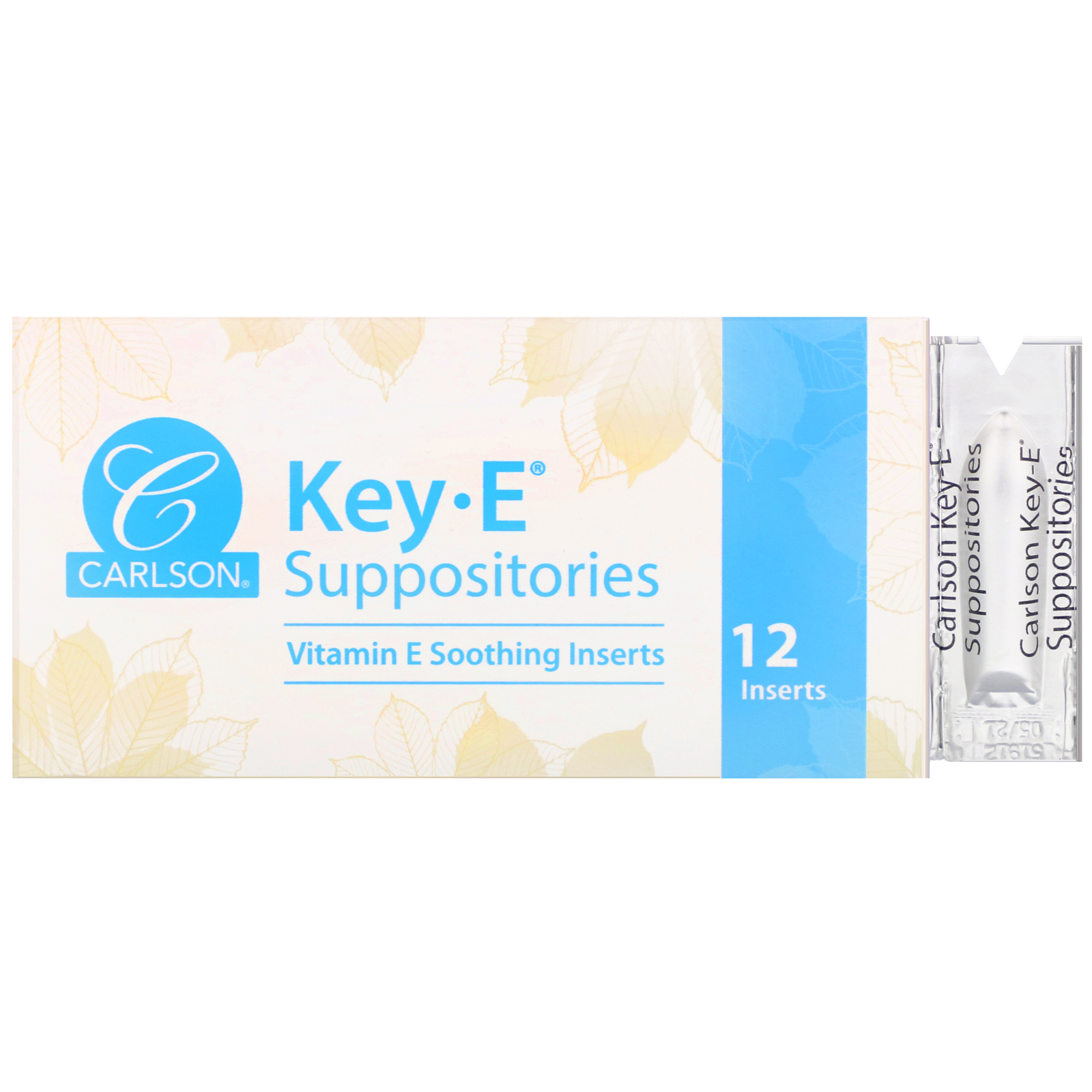 Comprar Carlson Labs, Key-E Suppositories, 12 Inserts
