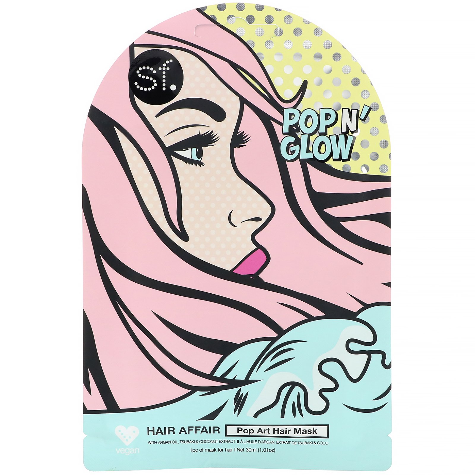 Comprar SFGlow, POP n' Glow, Hair Affair, Pop Art Hair Mask, 1 Sheet, 1.01 oz (30 ml)